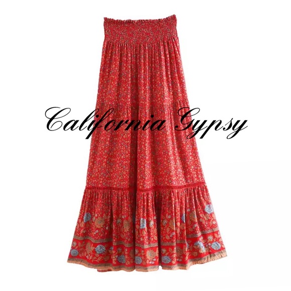 Bohemian Chic Floral Maxi Skirt - Picture 14 of 15